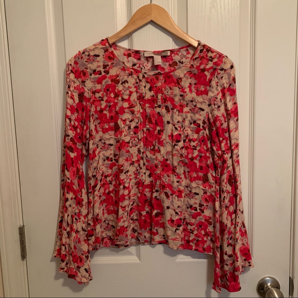 Forever 21 Pink Floral Blouse Small